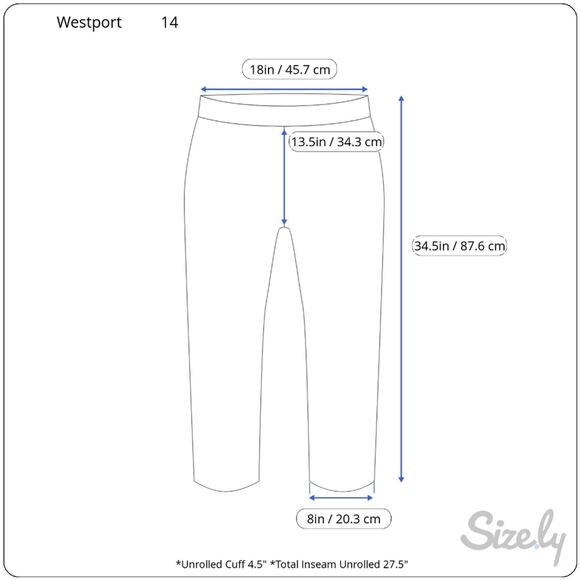 WESTPORT Signature Fit White Mid Rise Cruise Beachy Vacation Neutral Capris 14 - Picture 2 of 12